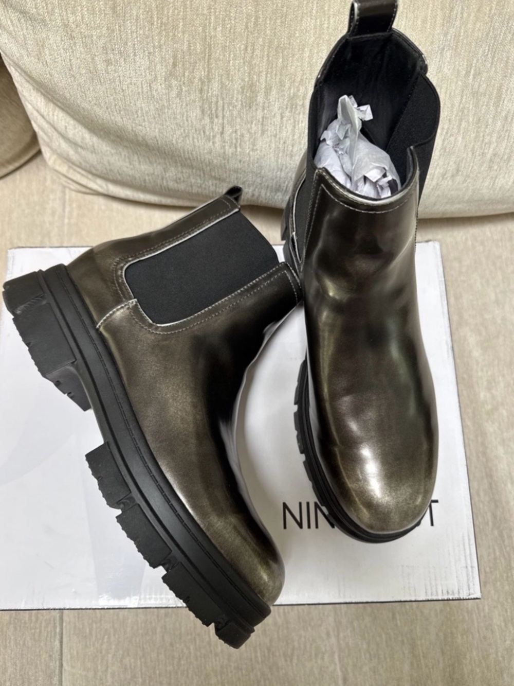 Nine West Chunky Booties New Size 11 - Picture 9 of 9